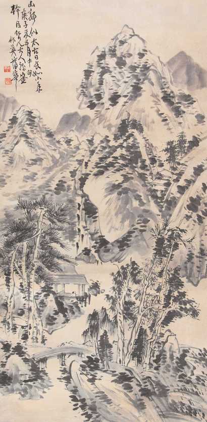 蒲华 山水 立轴
